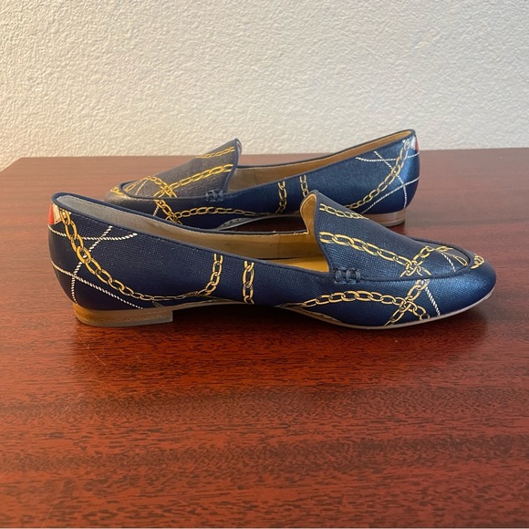 Talbots Ryan Nautical Print Navy Blue Women’s Loafers Flats - Picture 6 of 9